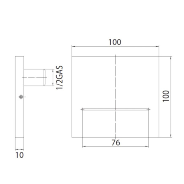 излив для душа bossini ole square e86908.030 хром