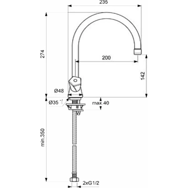 смеситель для кухни vidima life ba359aa