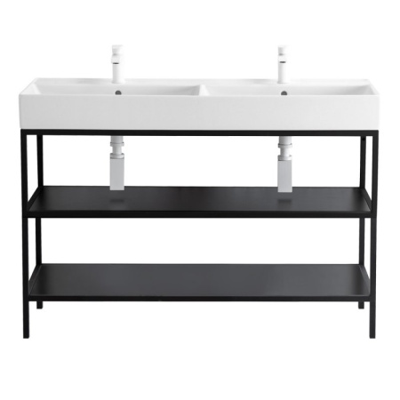 консоль под раковину cezares cadro 120 cadro-120/46/73-2c-pia-met-st черная матовая