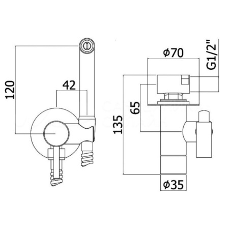 гигиенический душ со смесителем webert sax evolution se870303740 цвет белый матовый
