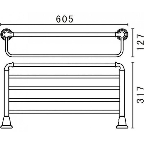 Полка для полотенец Art&Max Bianchi AM-E-2610, цвет бронза