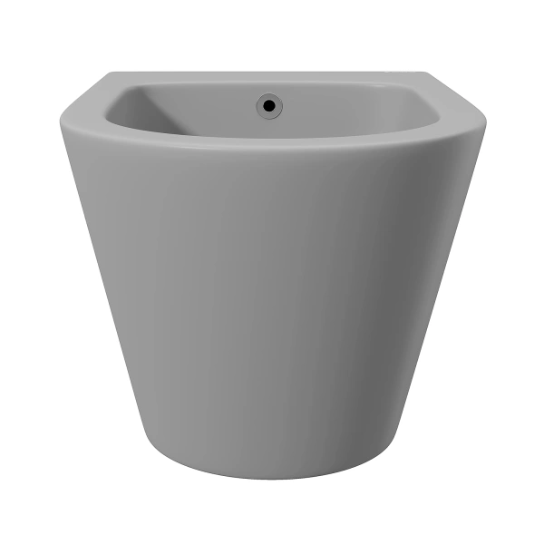 биде aqueduto cone con0330 подвесное, 52.5х36.5 см, серый матовый