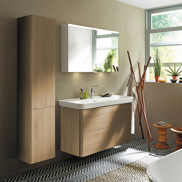 тумба с раковиной burgbad iveo 120 sfen120f2747g0161c0001*1 кашемировый дуб