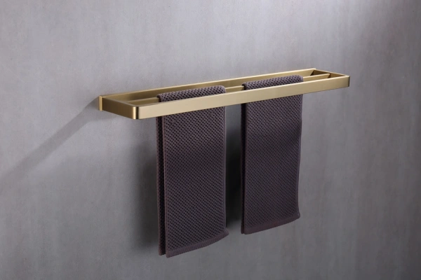 Полотенцедержатель Abber Westen AA1756G двойной Золото матовое