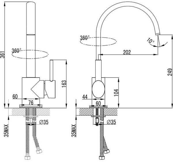 смеситель для кухни ravak freedom fm 016.00 x070090