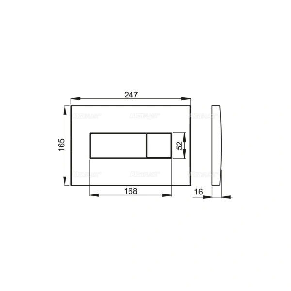 кнопка для инсталляции alcaplast basic m371 цвет хром кнопка для инсталляции alcaplast basic m371 цвет хром