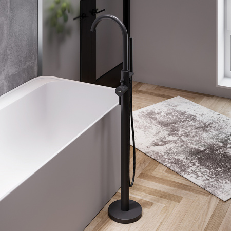 смеситель для ванны damixa scandinavian pure 365000300 черный матовый