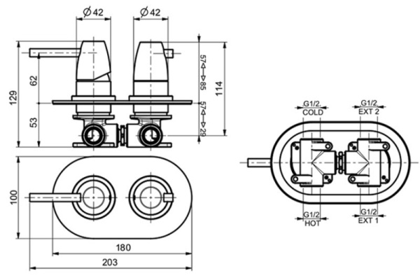 смеситель для душа webert opera moderna oe860101560 черный матовый