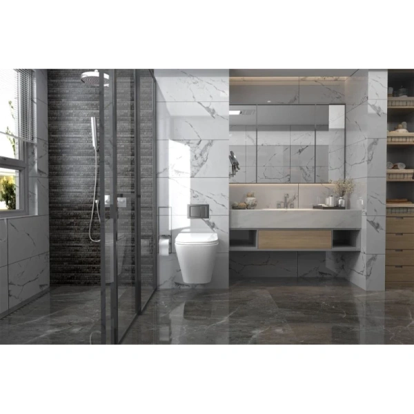 унитаз подвесной abber rechteck ac1200 безободковый, с сиденьем микролифт, белый