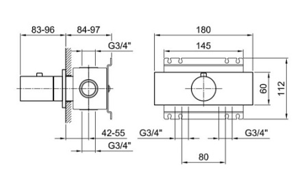 смеситель для душа fantini milano 31 02 7300b термостатический