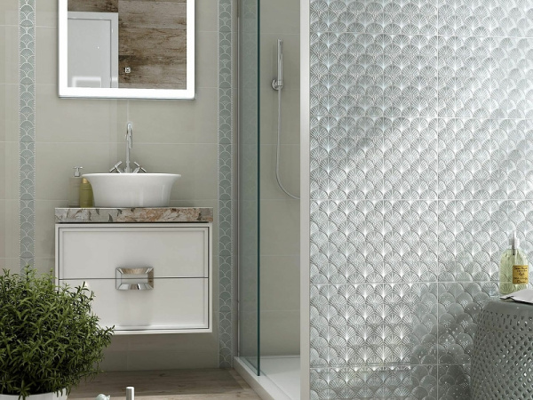 Керамическая плитка Kerama Marazzi Сияние светлый структура настенная 25х40 см