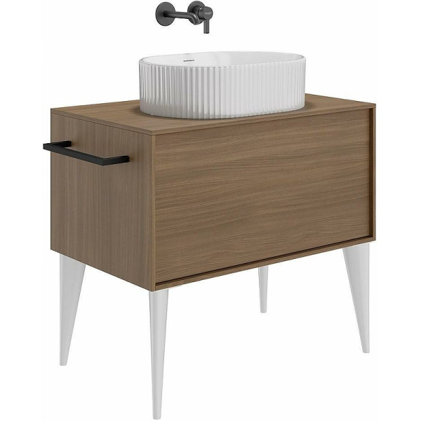 раковина kerama marazzi artbasin vento ve.wb.50\wht накладная, 50x36.6 см, белая глянцевая