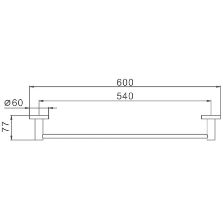 полотенцедержатель haiba hb8301 цвет нержавеющая сталь