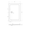 душевой поддон из стеклокомпозита (smc) cezares tray-m-ah-35-w