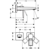 смеситель для раковины без донного клапана hansgrohe metropol 74525000