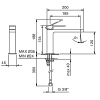 смеситель для раковины fantini mint 34 93 f003wf матовая сталь