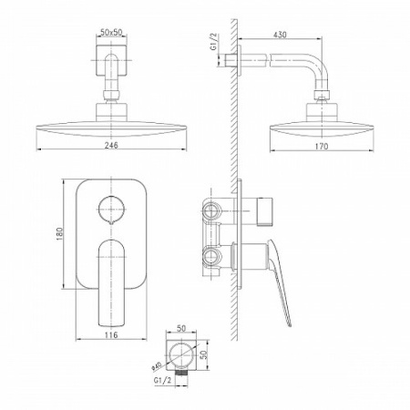 душевая система lemark allegro lm5929cw хром