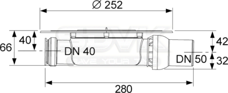 комплект точечного трапа tece drainpoint 110 kdp-s110 с сифоном dn 50, с декоративной решеткой