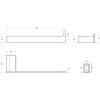 полотенцедержатель cezares stylus stylus-th02-boro 23 см, золотой матовый