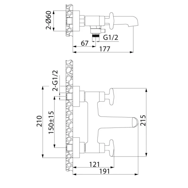 смеситель для ванны с душем iddis acros acrsb02i02wa хром