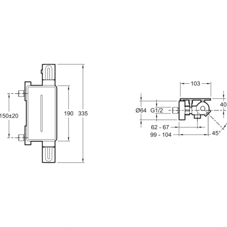 Термостат для ванны Jacob Delafon Metro E21768-CP + E32910-CP