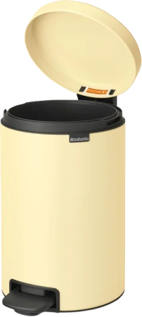 мусорное ведро brabantia newicon 233807 12 л, ванильно-желтое мусорное ведро brabantia newicon 233807 12 л, ванильно-желтое