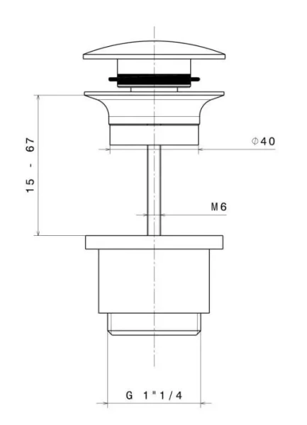 донный клапан kerama marazzi 24686km.59.067 клик клак брашированная медь