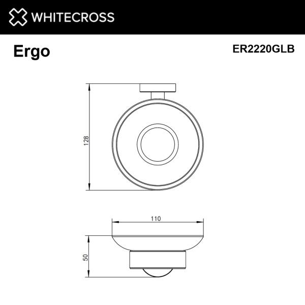 Мыльница Whitecross Ergo ER2220GLB настенная, брашированное золото