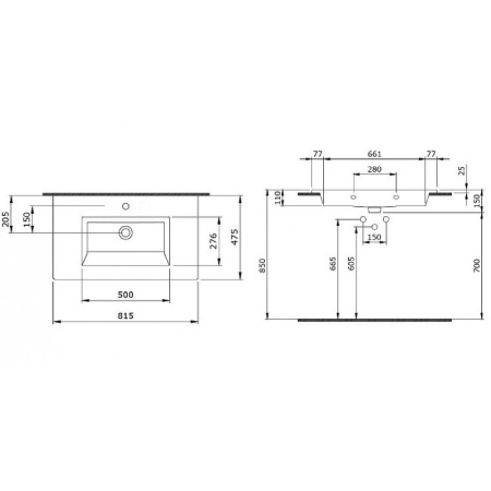 раковина полувстраиваемая bocchi milano 80 1113-004-0126 черная матовая