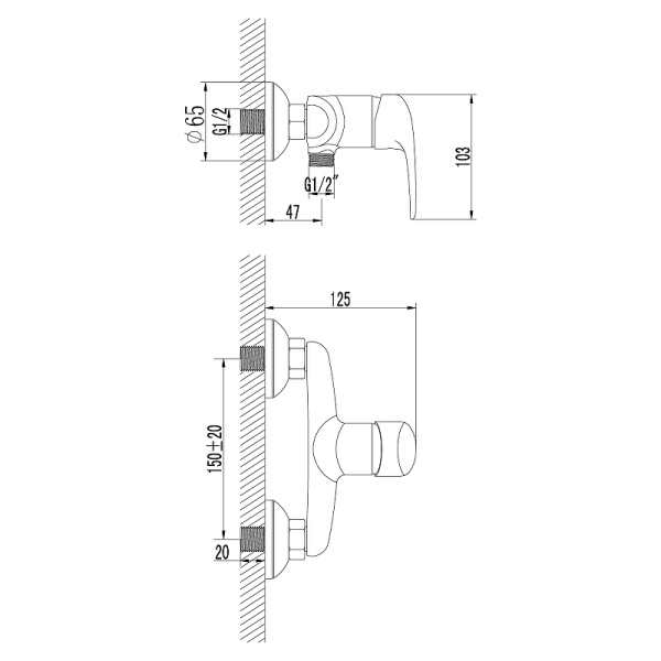 смеситель для душа lemark pramen lm3303c хром