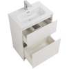 тумба под раковину belbagno kraft39-600/390-2c-pia-bo, напольная, цвет bianco opaco