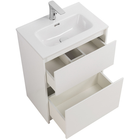 тумба под раковину belbagno kraft39-600/390-2c-pia-bo, напольная, цвет bianco opaco
