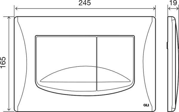 кнопка смыва для инсталляции oli river dual 638508 пластик, цвет глянцевое золото