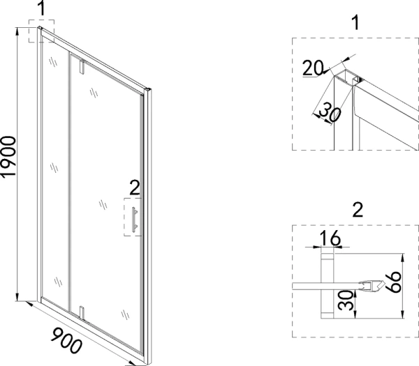душевая дверь niagara nova 90 ng-43-9ag профиль золото, стекло прозрачное