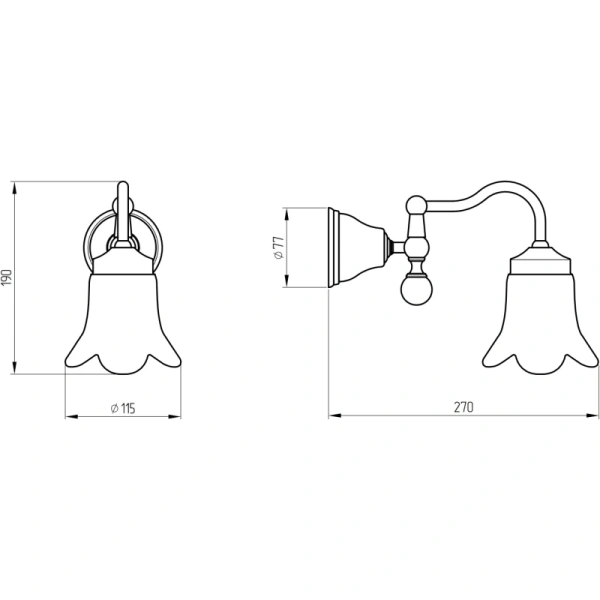 светильник migliore provance 17711 цвет золото