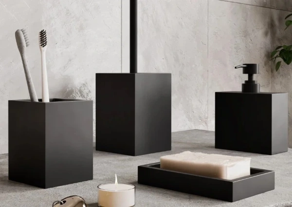 Ёршик для унитаза WasserKRAFT Abens K-3727 черный матовый