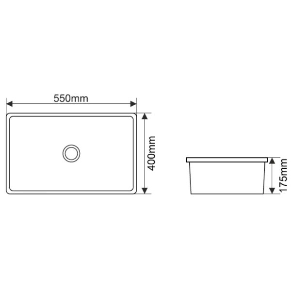 раковина встраиваемая снизу melana mln-541