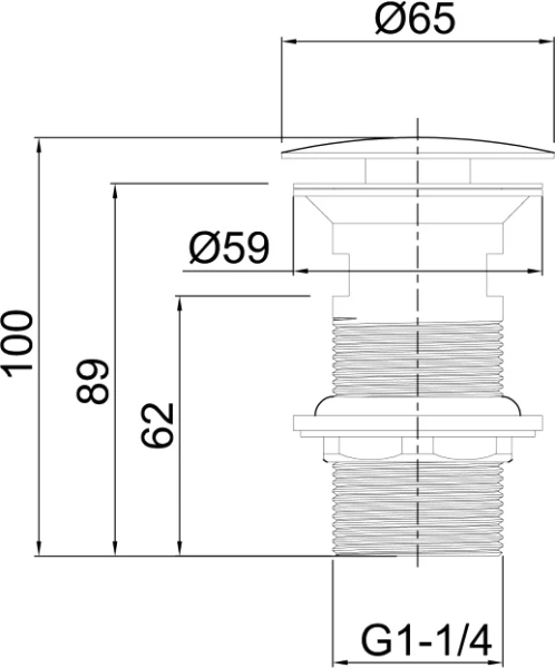 донный клапан для раковины allen brau priority round 5.31024-31 чёрный матовый