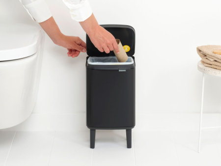мусорное ведро brabantia bo hi 227028 4 л, матовое черное