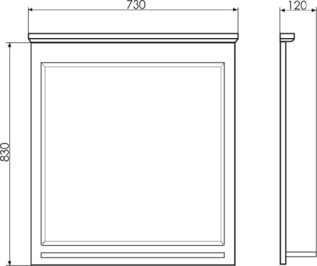 Зеркало Comforty Тбилиси 70 белый глянец