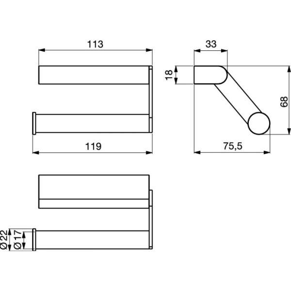 Держатель туалетной бумаги Ideal Standard Connect N1381AA