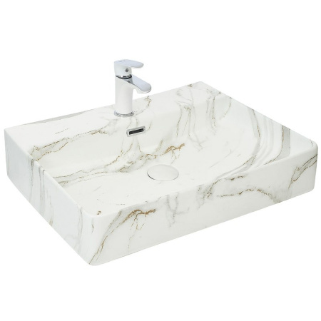 Раковина в ванную накладная WeltWasser Elbach 2173 M845 60 см, 10000004543 Мрамор