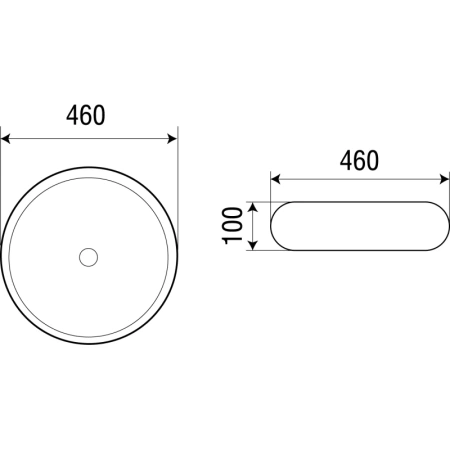 раковина в ванную накладная weltwasser elbach 3062 46 см, 10000003868, белая