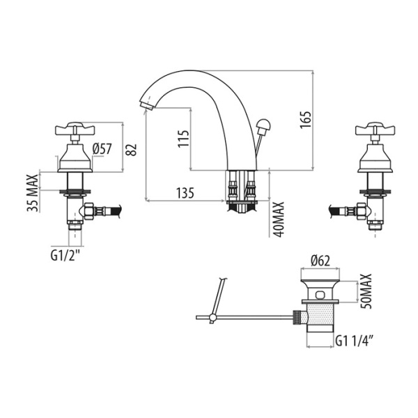 смеситель для раковины tiffany world london tw1709417v0br