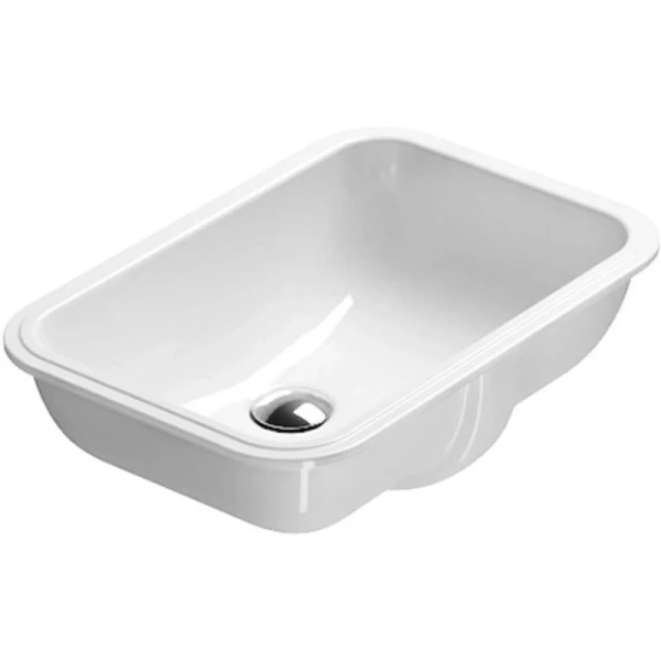 раковина catalano italy 0727550001 55x38 см, встраиваемая снизу, белый глянец