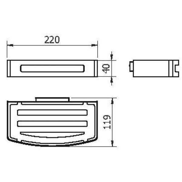 Полка 22 см Langberger Vico 75160