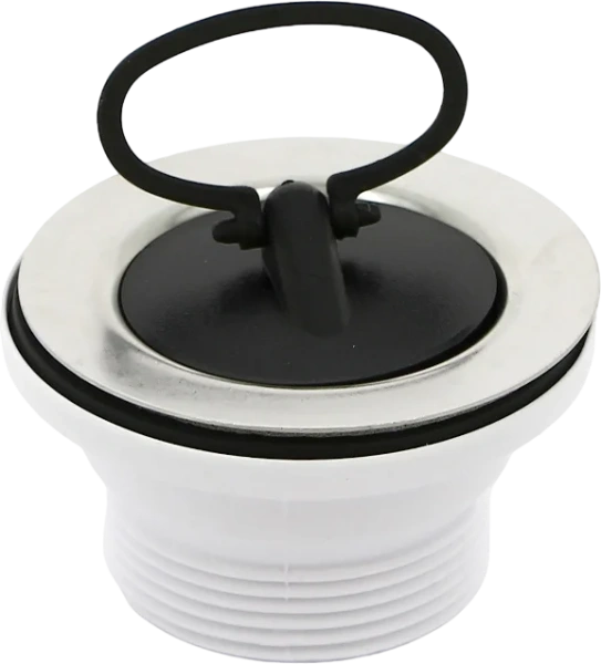 Донный клапан McAlpine MRWW1 для раковины, без перелива, с пробкой, хром/белый