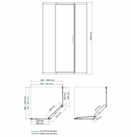 душевой уголок wasserkraft naab 100×100 86s38 профиль хром, стекло прозрачное