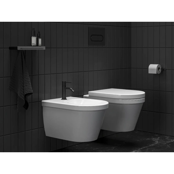 смеситель ravak espirit x070281 для биде, без донного клапана, черный матовый