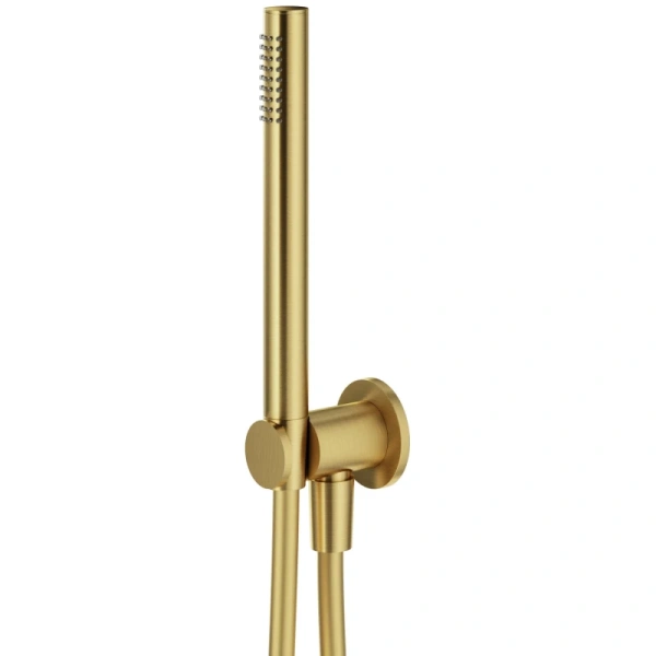 душевой комплект plumberia selection ixo kitxo18ob 250 мм, со смесителем, золотой матовый